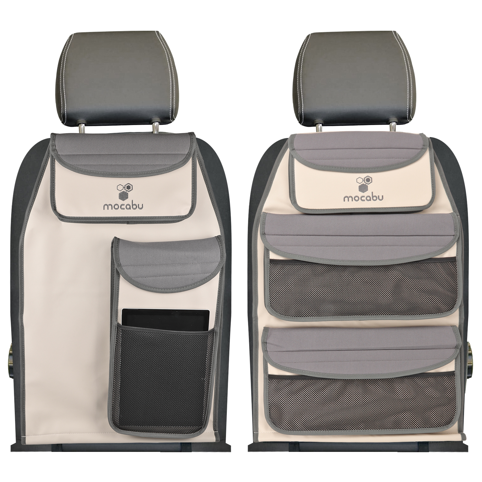 Rücksitztaschen Set Organizer Fahrer & Beifahrersitz 3 Fächer zu verwenden mit VW T5 T6