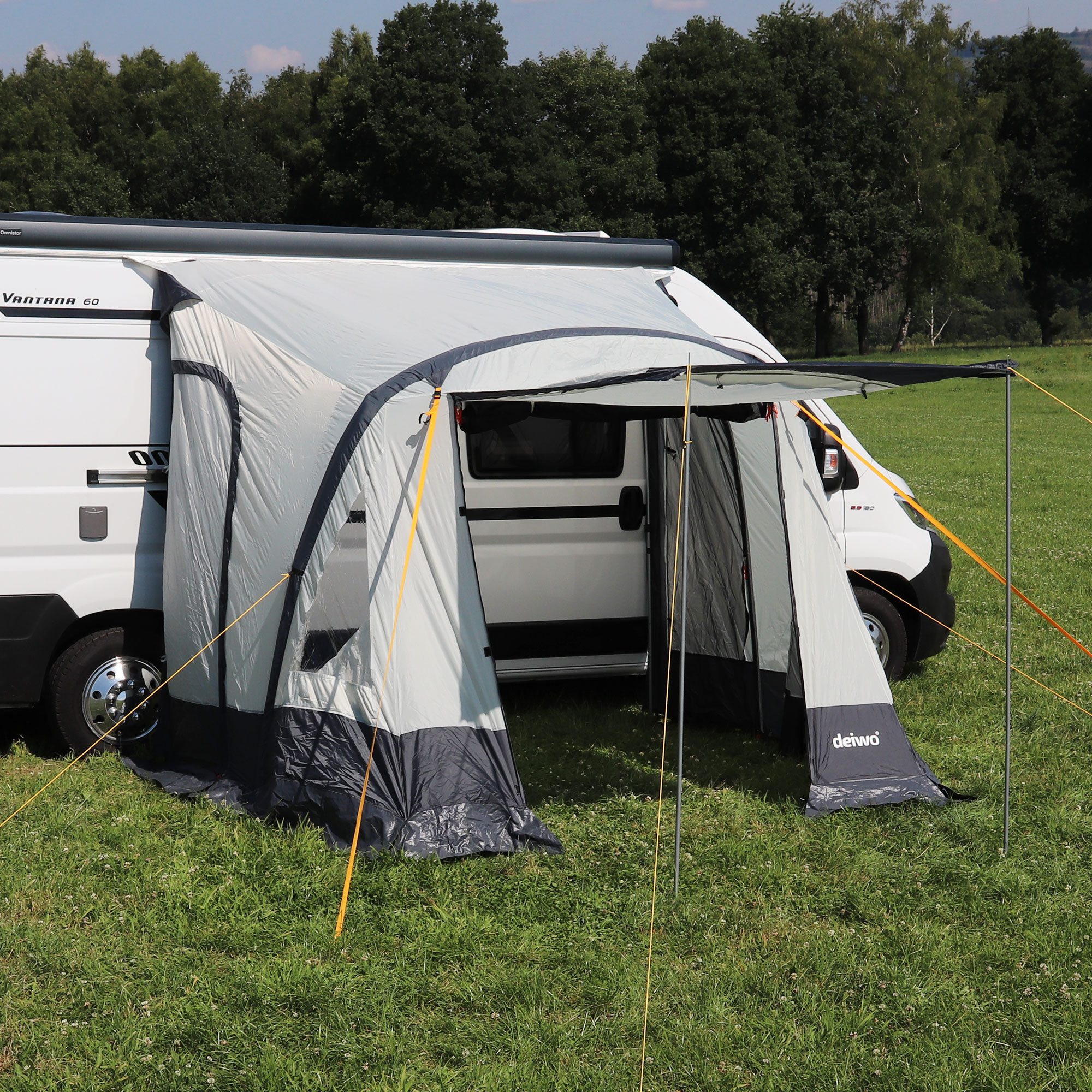 Seitenzelt 220x250cm Camping Luft Vorzelt für Wohnwagen, Wohnmobil, Bus