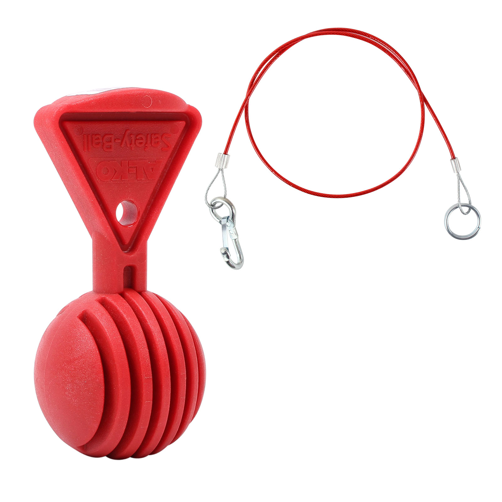 Al-Ko Safety Ball rot + Abreißseil Rot 100 cm mit Karabiner und Ring
